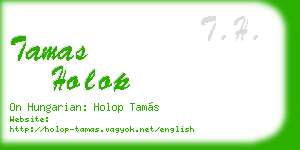 tamas holop business card